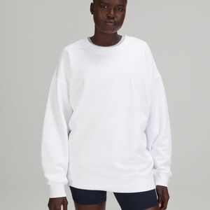 Lululemon atheltica perfectly oversized crew white